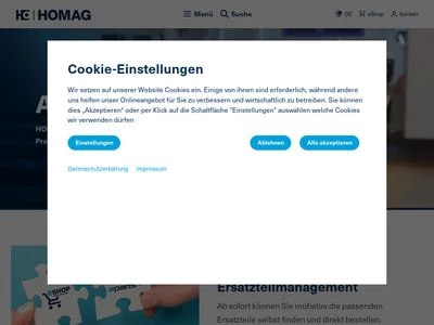 Website von Homag Group AG