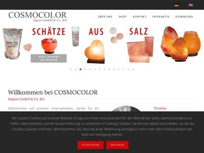 Website von Cosmocolor Import GmbH & Co. KG