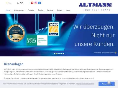 Website von ALTMANN GmbH