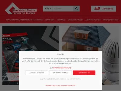 Website von Handelshof Bautzen GmbH