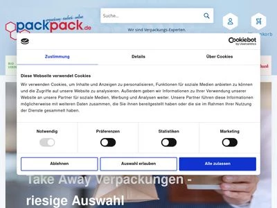 Website von packpack.de GmbH