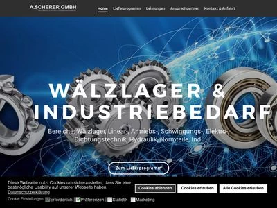 Website von A.Scherer GMBH