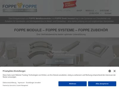 Website von FOPPE Direkt Versand GmbH