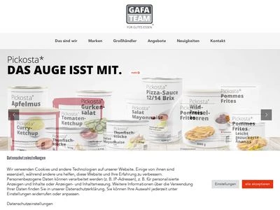 Website von GAFATEAM Einkauf-Handel-Marketing GmbH & Co. KG 