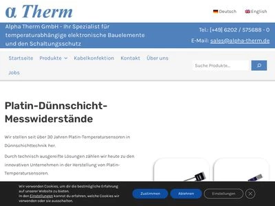 Website von Alpha Therm GmbH