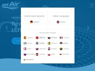 Website von getAir GmbH