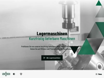 Website von UNITECH - Maschinen GmbH