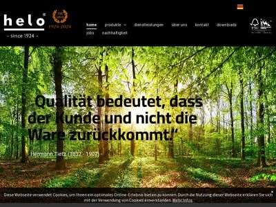 Website von helo Heckelmann Holz und Kunststoff GmbH & Co. KG