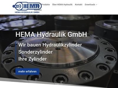 Website von HEMA Hydraulik GmbH