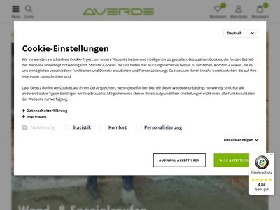 Website von Averde GmbH & Co. KG