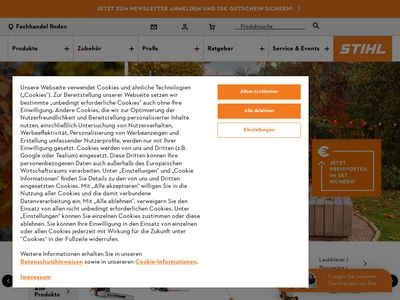 Website von ANDREAS STIHL AG & Co. KG