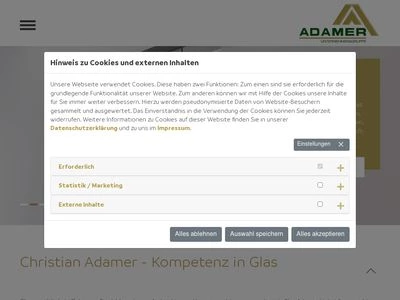 Website von Christian ADAMER GmbH