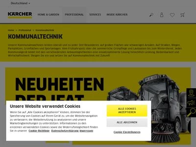 Website von Kärcher Municipal GmbH