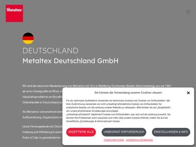 Website von METALTEX DEUTSCHLAND GMBH