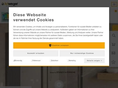 Website von Artweger GmbH. & Co. KG