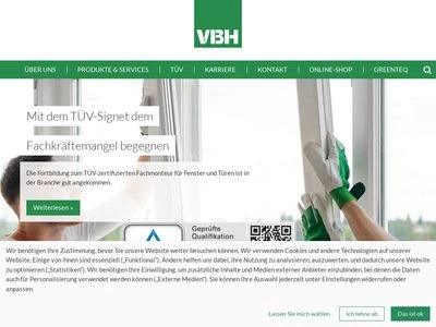 Website von VBH Deutschland GmbH