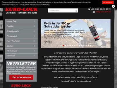 Website von EURO-LOCK Vertriebs GmbH