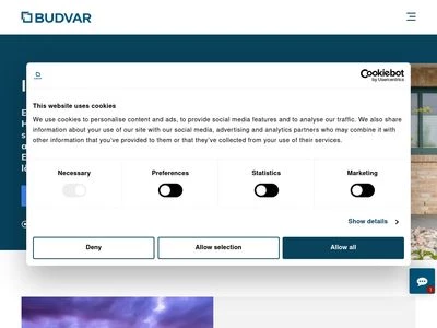 Website von BUDVAR Fenster GmbH