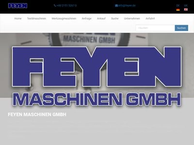 Website von Feyen Maschinen GmbH