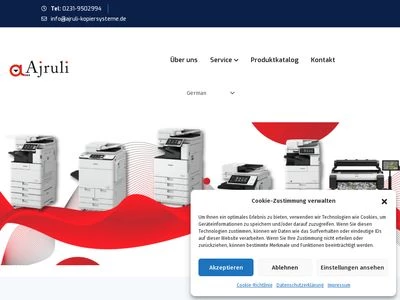 Website von Ajruli Kopiersysteme GmbH