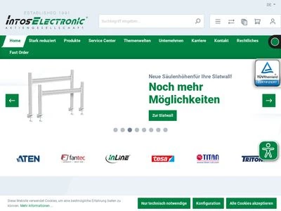 Website von INTOS ELECTRONIC AG