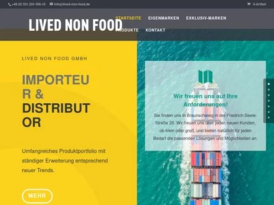 Website von Lived non food GmbH