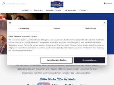 Website von Chicco - Artsana Germany GmbH