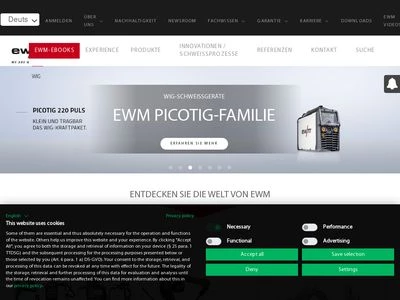 Website von EWM AG