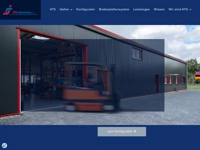 Website von HTS Industriebau GmbH