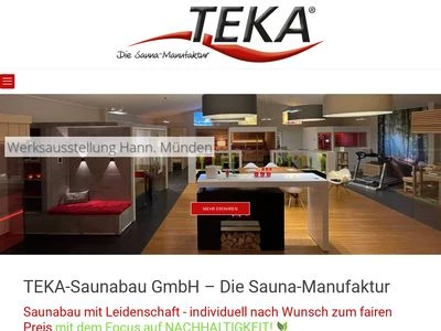 Website von TEKA-Saunabau GmbH