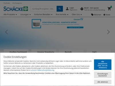 Website von SCHÄCKE - REXEL Austria GmbH