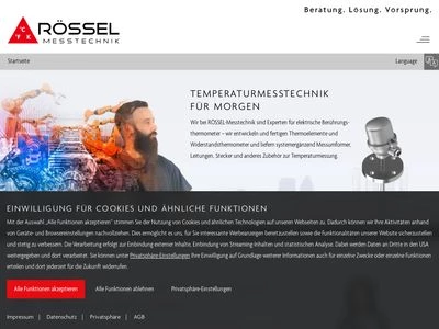 Website von RÖSSEL-Messtechnik GmbH