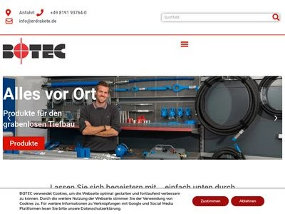 Website von Botec Hupetz GmbH