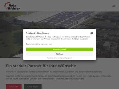 Website von Holz-Richter GmbH