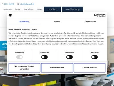 Website von Chr. Hubensack GmbH