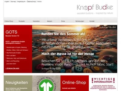 Website von Knopf Budke GmbH & Co.KG