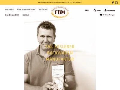 Website von Fallersleber Backwaren Manufaktur