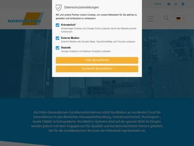 Website von NORDBETON GmbH