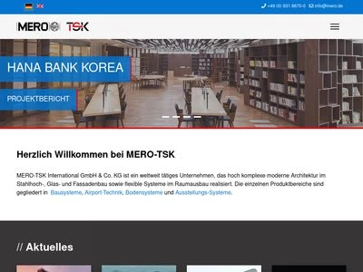 Website von MERO-TSK International GmbH & Co. KG