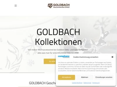 Website von Goldbach Geschenkartikel GmbH