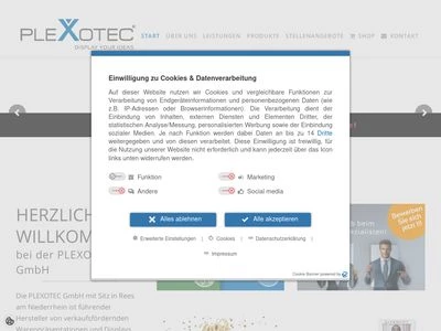 Website von PleXotec GmbH