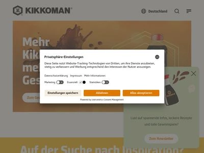 Website von Kikkoman Trading Europe GmbH