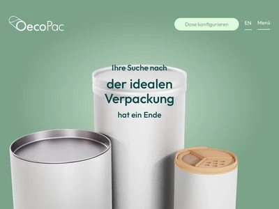 Website von OecoPac Grunert Verpackungen GmbH