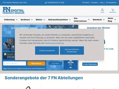 Website von Friedrich Niemann GmbH & Co. KG