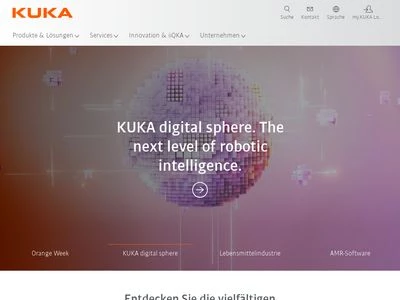 Website von KUKA Roboter GmbH