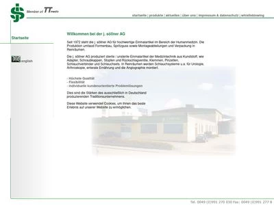 Website von j. söllner AG