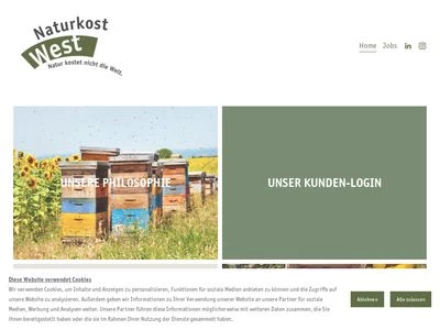 Website von Naturkost West GmbH