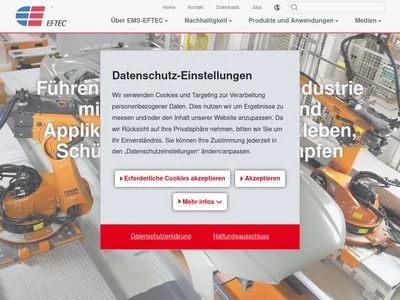 Website von EMS-CHEMIE HOLDING AG