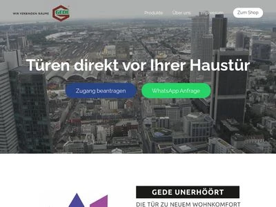 Website von GEDE Türenwerk GmbH & Co.KG