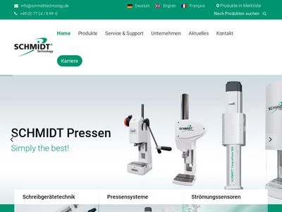 Website von SCHMIDT Technology GmbH